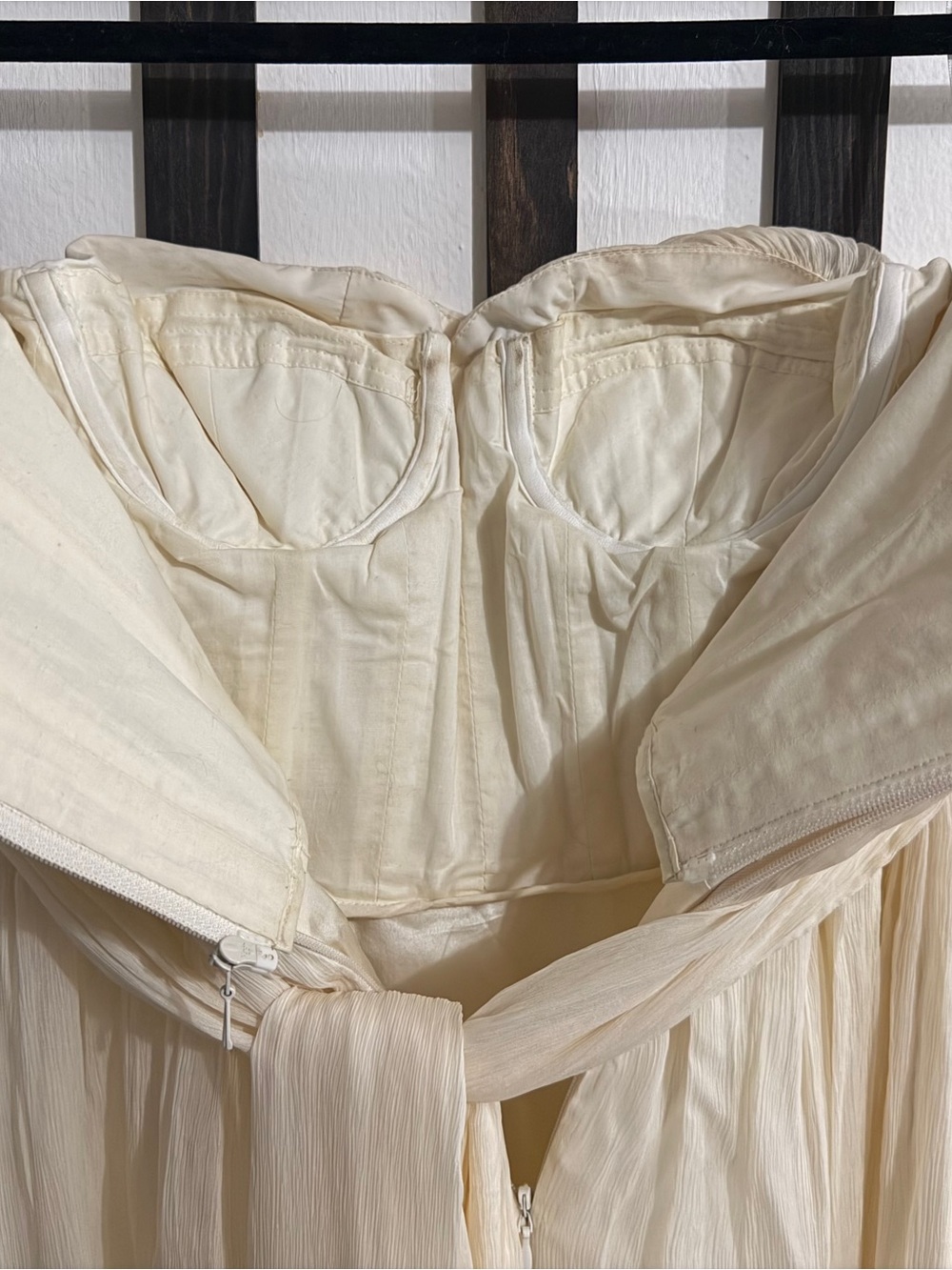 J. Crew Cream Strapless Wedding Dress
